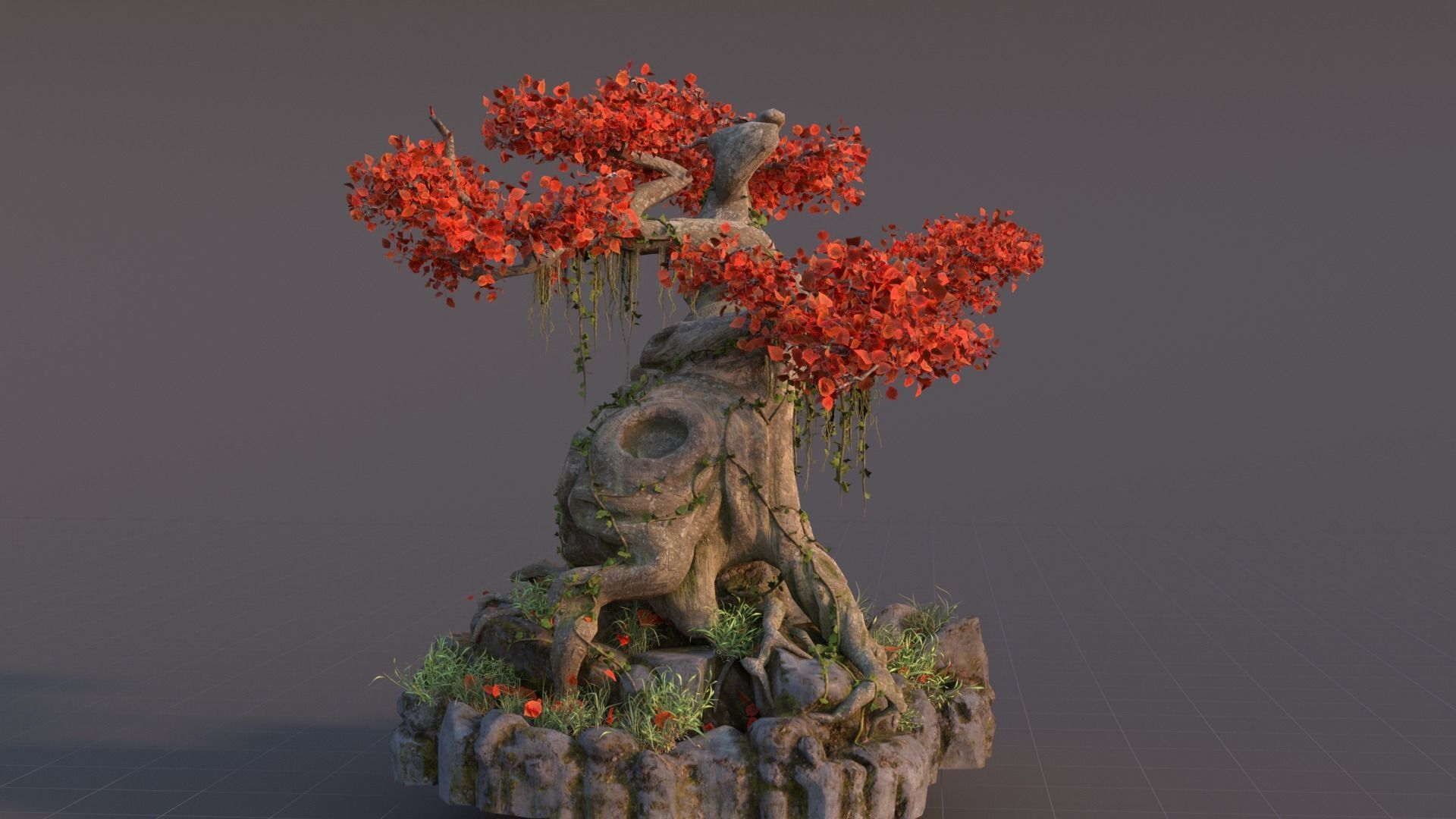 次世代材质魔幻风格大树，古树，神树3D模型