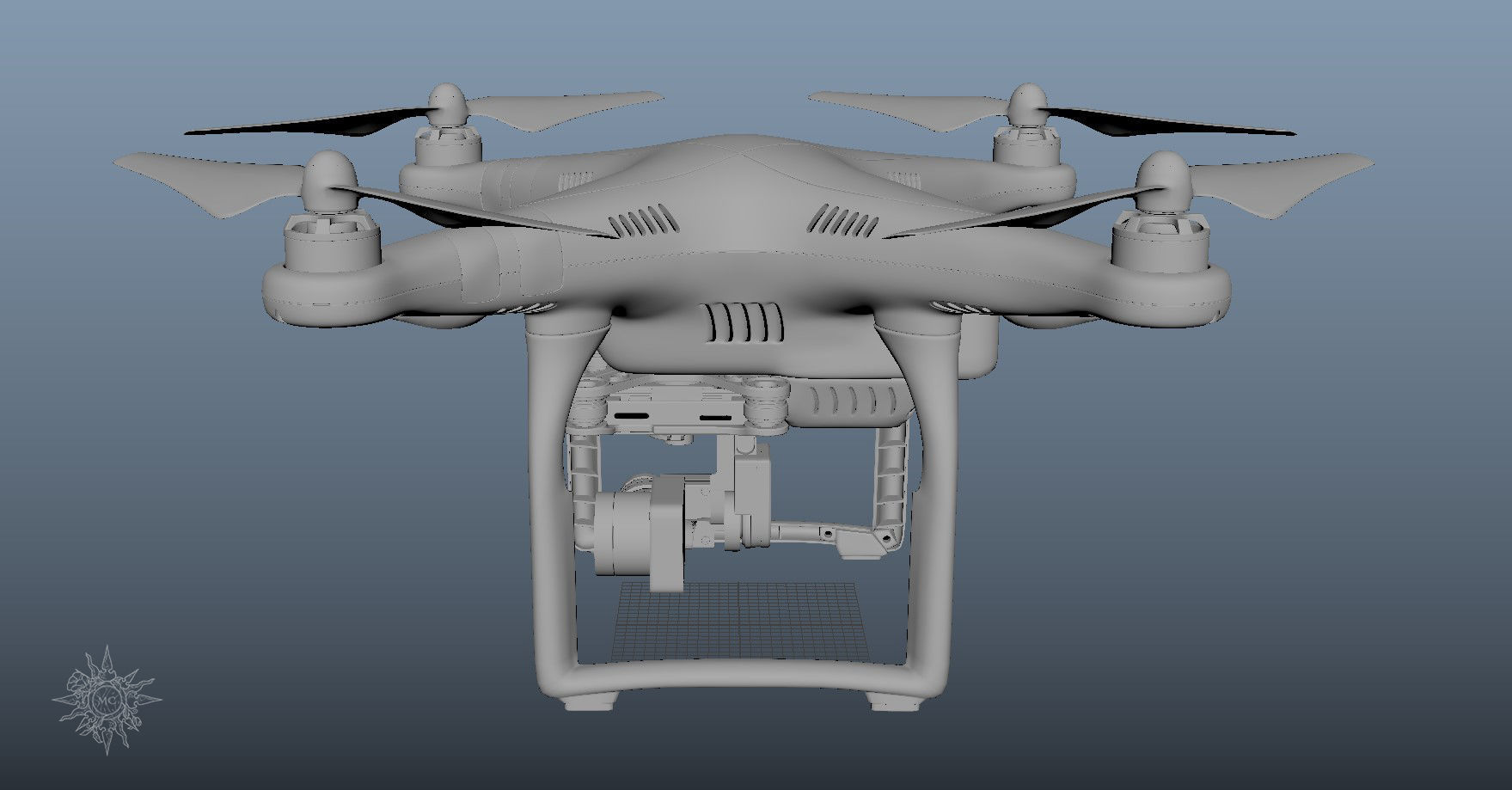 精细的无人机3d模型