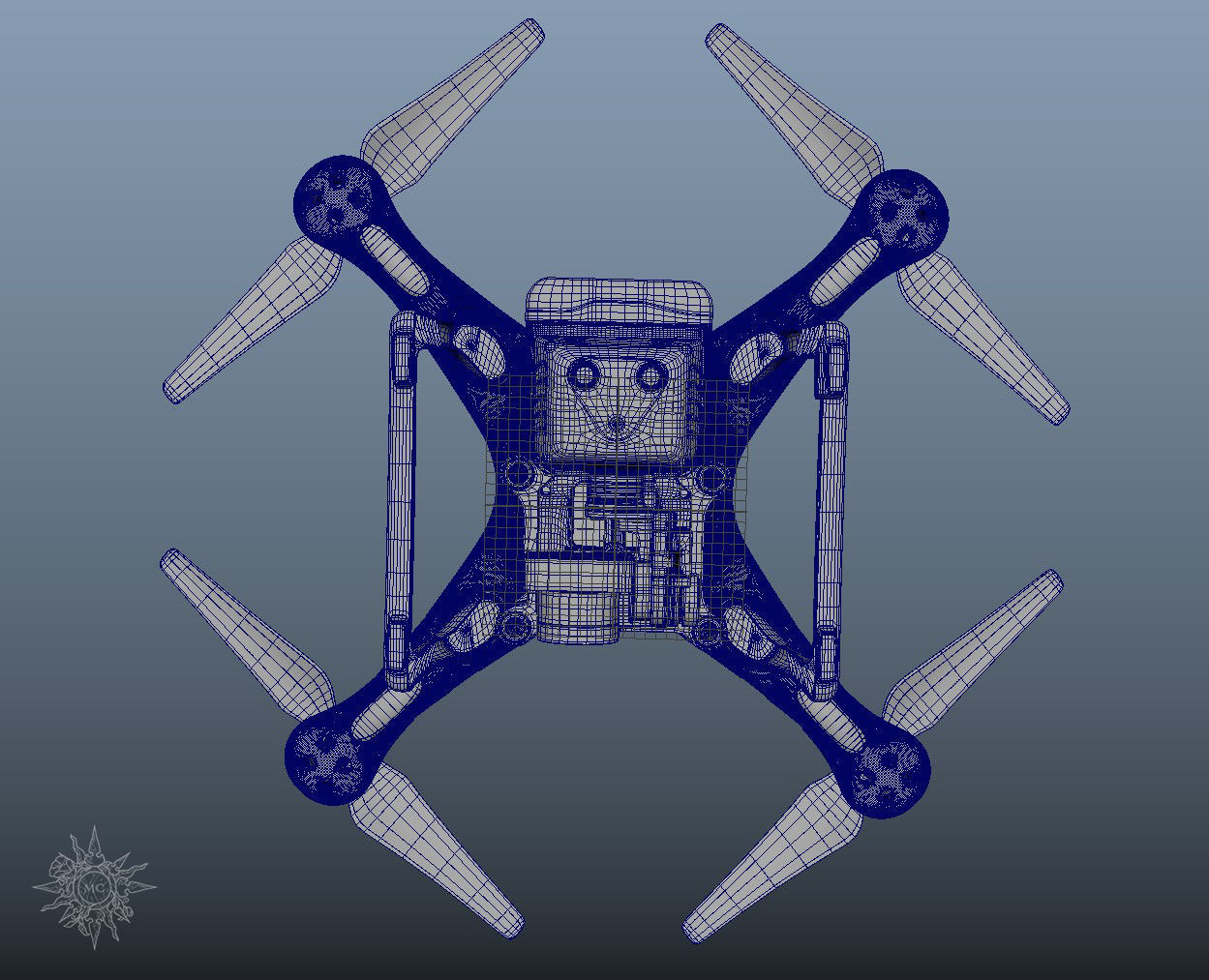 精细的无人机3D模型