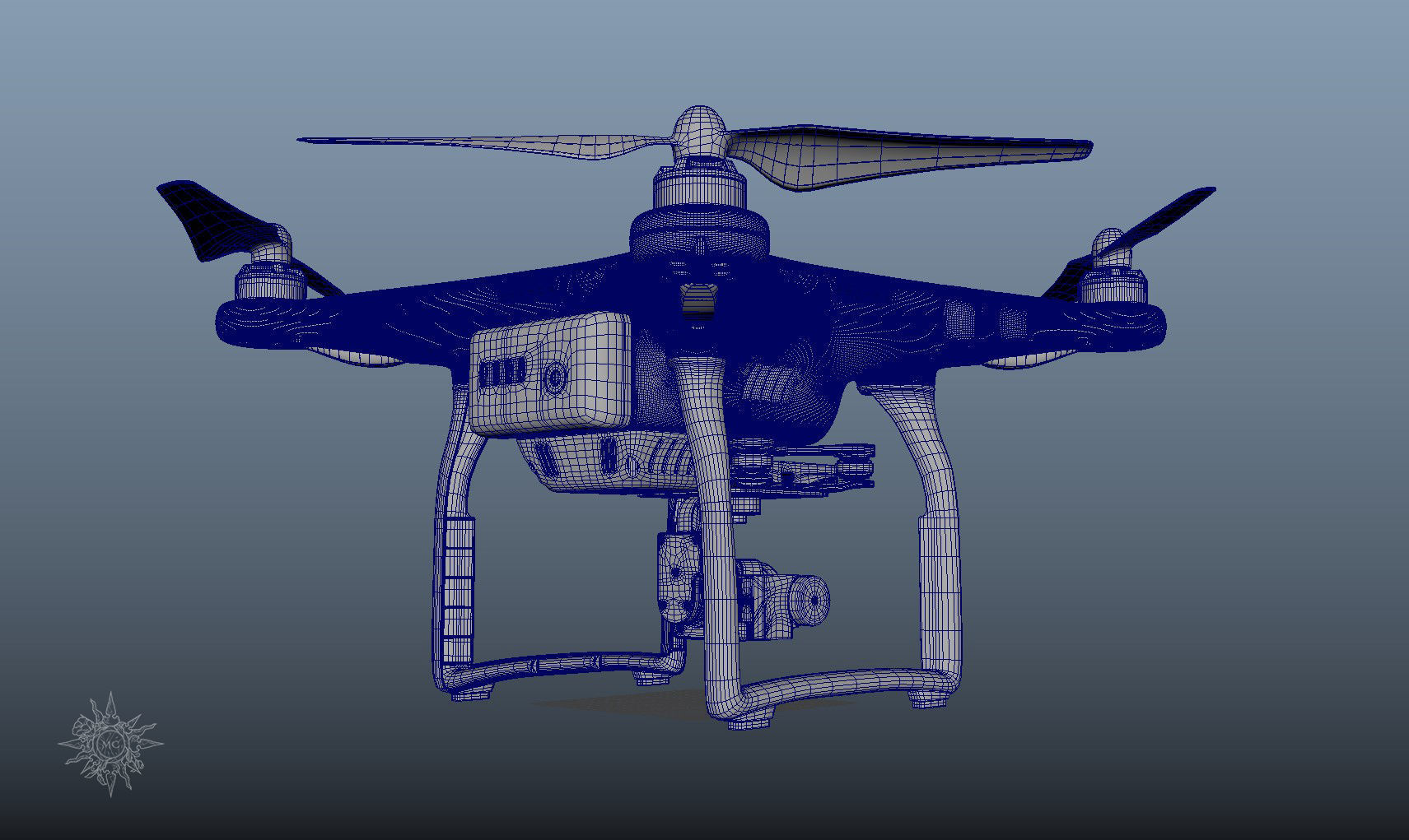 精细的无人机3D模型